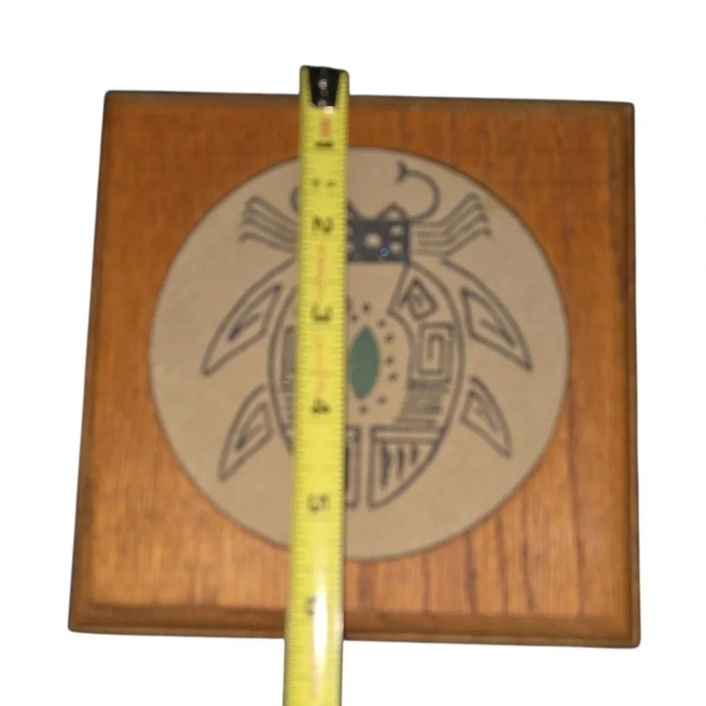 Vintage‎ Navajo Sand Painting Monted in oak frame Decor